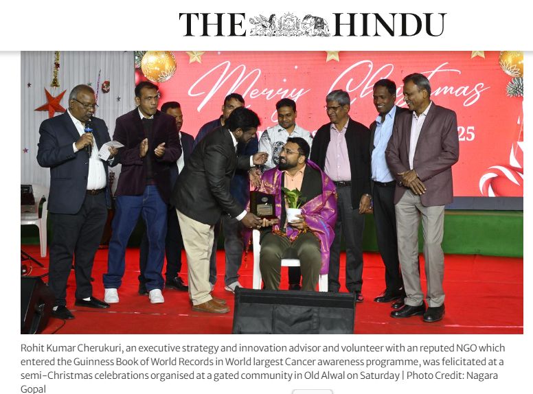The Hindu coverage of community felicitation